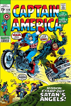 captain america motorcycle helmet comics Hasbro Marvel 80th Anniversary Marvel Legends Ultimate 6-Inch Action Figure with Captain America And Iron Man